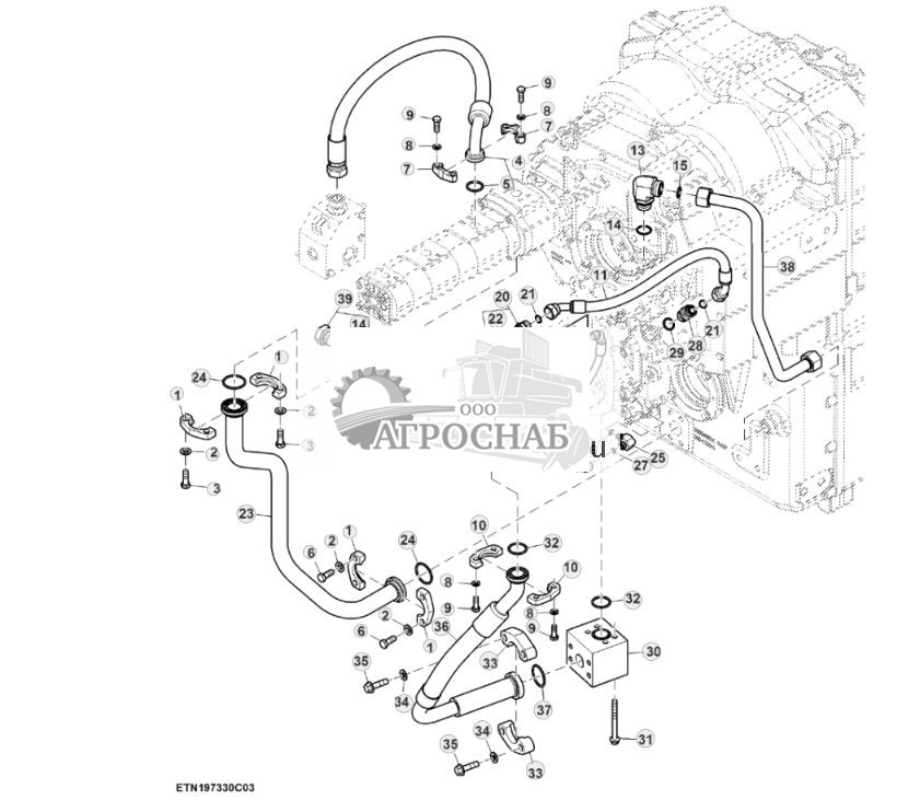 Гидравлические линии, высокий расход, без PTO, мост с двухступенчатым редуктором (33) (805439 - ) - ST927344 674.jpg